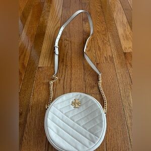 Tory Burch Kira Leather Chevron Circle Crossbody
